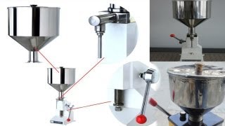 manual filling machine for lotion vertical liquid filler manuelle Füllmaschine fuer Fluessigkeit [upl. by Alahcim88]