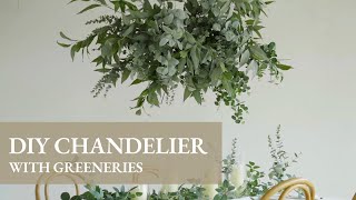 Lings Tutorial How to make greenery chandelier for wedding [upl. by Boylan494]