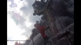 Portable Camera Captures Rescuers Search Oil Tanker Sanchi [upl. by Samaj708]