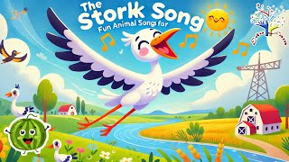 The Stork Song  Fun Animal Songs for Kids  EduFam Nursery Rhymes [upl. by Yenahpets]