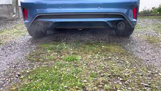 Focus ST Mk4 Mountune Exhaust amp m330 map Sport Mode Overrun pops amp bangs [upl. by Akcimat]