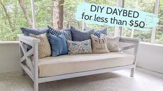 DIY Daybed How to Build a Daybed for less than 50 [upl. by Zitah]