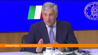 Migranti Tajani quotCon il decreto flussi combattiamo lillegalitàquot [upl. by Eeroc]