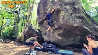 Crazy Carpet GIG V4  ValDavid Bouldering [upl. by Eisdnyl207]