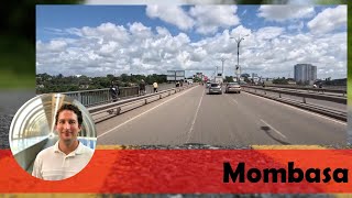 Mombasa Kenya  Driving from Sarova Whitesands Beach Resort to Haile Selasie Road [upl. by Oker]