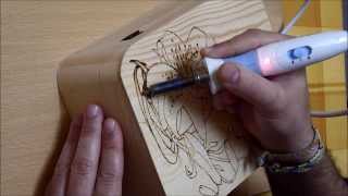 Pyrography woodburning project 07 [upl. by Lehplar]