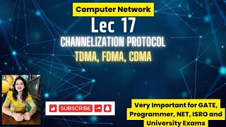 Lec 17 Channelization Protocols  Time Frequency and Code Divison Multiple Acess  TDMAFDMACDMA [upl. by Antonina683]