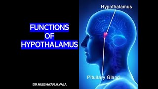 FUNCTIONS OF HYPOTHALAMUS PART  1 [upl. by Ennahs669]