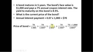 How to Calculate the Current Price of a Bond [upl. by Ardnovahs]