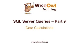 SQL Server Queries Part 9  Date Calculations [upl. by Henson676]