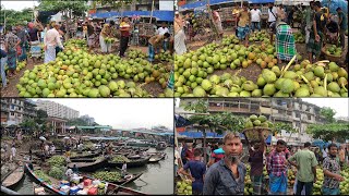 Vlogs134  সদরঘাটে পাইকারী ডাব বিক্রি  Sadarghat  Green Coconut price  Chaka bazar I [upl. by Ives]