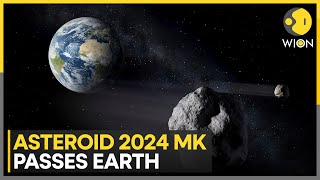 Asteroid 2024 MK passes Earth at 300000 km  Latest English News  WION [upl. by Ahsiekahs744]