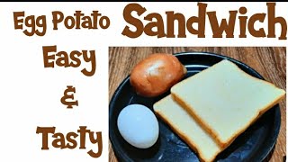 Egg Potato Sandwich Recipe  5 minutrs Snacks with Tea  Cheese Sandwich [upl. by Bickart]