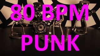 80 BPM  PUNK  44 Drum Track  Metronome  Drum Beat [upl. by Htenek]