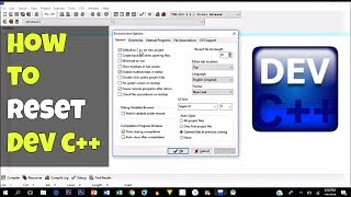 How to Reset Default Settings in Dev C [upl. by Ahusoj400]