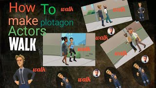 How to make plotagon charactersactors walk 2021 [upl. by Mame]