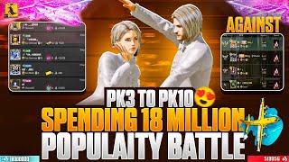 Pk3 To Pk10 Popularity Battle Journey  18 Million Popularity Snipe  How To Win Popularity Battle [upl. by Renfred]