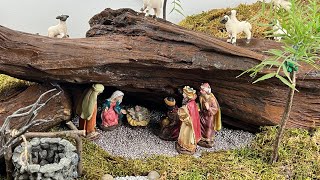 Diy Christmas Nativity Scene  Diy Christmas Crib ll Simple and easy Christmas Crib [upl. by Willman]