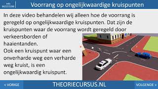 Voorrang op ongelijkwaardige kruispunten  Autotheorie  Scootertheorie  Motortheorie [upl. by Tawnya]