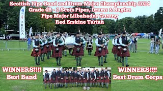 2 SCOTS Pipes Drums amp Bugles  Grade 4B  Scottish Championship 2024 [upl. by Eladal]