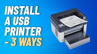 How to install and setup a USB printer in Windows 10  3 Ways [upl. by Tacy]