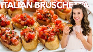 How to Make Italian BRUSCHETTA  Easy Appetizer [upl. by Zahc]