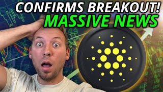 CARDANO ADA  CONFIRMS ITS BREAKOUT MASSIVE CRYPTO MARKET NEWS [upl. by Eyt]