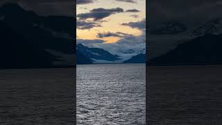 Bear Glacier at sunset from Norwegian Jewel [upl. by Aihsenet]