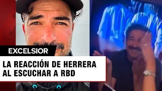 Alfonso Herrera se sorprende al escuchar a RBD en un restaurante ésta fue su reacción [upl. by Drahnreb]