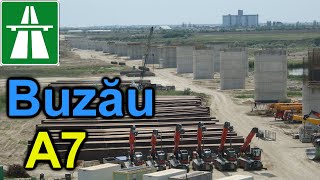 Autostrada A7  Pod peste Râul Buzău  Mai 2024 [upl. by Gard803]