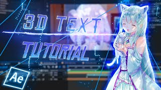 How to make 3D Text  After Effects Tutorial [upl. by Assirhc]