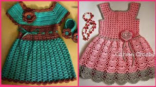 Stunning Crochet Baby Frocks designs 2k21  Qureshia KY khubsurt frocks All About Glamour [upl. by Kei]