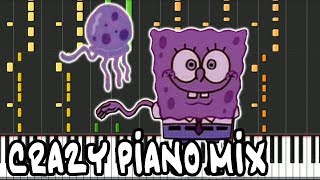 Crazy Piano Mix STADIUM RAVE SpongeBob SquarePants Jellyfish Jam [upl. by Enehpets125]