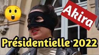 Présidentielle 2022  qui est Akira l’étrange candidate masquée  Vidéo [upl. by Ttenneb]