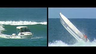 Hectic Ballina Bar Crossings Watch a 4 metre tinny take on a 5 foot breaking bar [upl. by Lavicrep961]