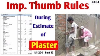 Thumb Rule of Plaster Measurements [upl. by Eiruam]