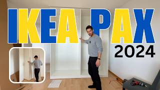 How to Assemble NEW IKEA PAX WARDROBE 2024  Part 1  COLUMNS CABINETS [upl. by Sabas]