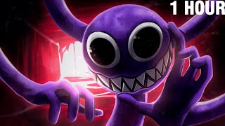 1 HOUR PURPLE  RAINBOW FRIENDS CARTOON ANIMATED SONG Roblox [upl. by Kalin]