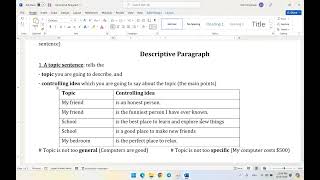 Descriptive Paragraph [upl. by Lajib123]