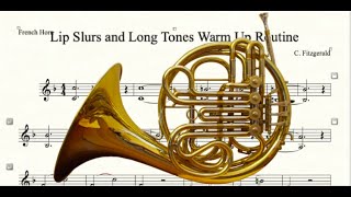 FRENCH HORN Long Tones Warm up [upl. by Anaitat]