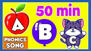 ABC Phonic Song  Toddler Learning Video Songs A for Apple Nursery Rhymes Alphabet Song for kids [upl. by Dorcas]