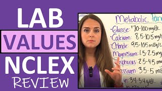 Lab Values Nursing NCLEX Review for Nurses and Nursing Students [upl. by Cohby]