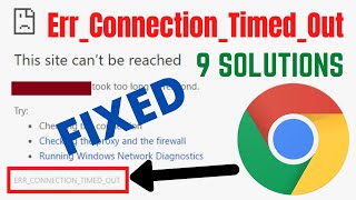 How To Fix Google Chrome Err Connection Timed Out Error  Solve errconnectiontimedout  Easy Way [upl. by Fiorenza678]