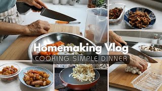 Homemaking Vlog  Cooking Simple Dinner  Make a Stationeries Caddy using Recycle Materials [upl. by Nafri]