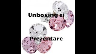 Unboxing si prezentare cercei cu pietre Swarovski de calitate super ieftini [upl. by Vassaux]