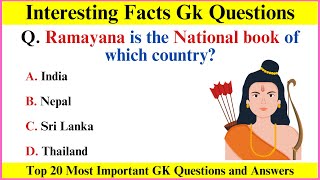 Top 20 Gk Questions and Answers  Interesting General Knowledge  Gk GS  Gk in English [upl. by Alyl]