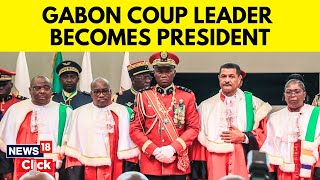 Gabon Coup 2023  Gabon Coup Leader Brice Nguema Sworn In As President  Gabon News  N18V  News18 [upl. by Newo]