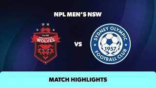 NPL Mens NSW Round 23 Highlights – Wollongong Wolves v Sydney Olympic [upl. by Yragerg]