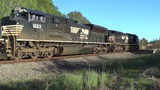 NS 296 Intermodal Dbl Stack Export Cubesbaretables by Spartanburg East 4624 AC44C6M and SD70ACe [upl. by Aibat239]