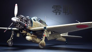 Mitsubishi Zero A6M2 model 11  Eduard 148  Aircraft Model [upl. by Ahsakal]